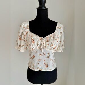 Planet Gold Cream Floral Top